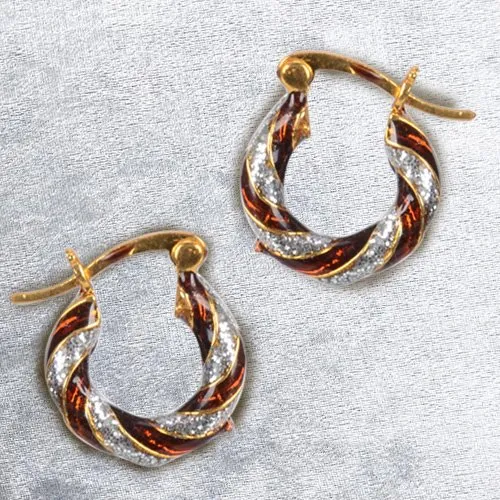 Beautiful Gold Toned Metal Looped Earrings Set