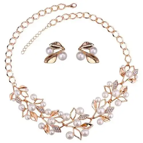 Trendy Pearl Jewellery Set
