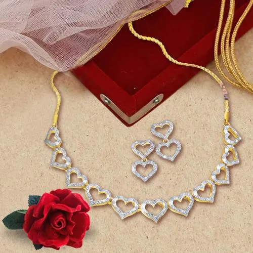 Heart Necklace and Earring  Set from Avon