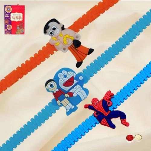 Exclusive Chota Bheem, Doraemon n Spider Man Rakhi for Kids