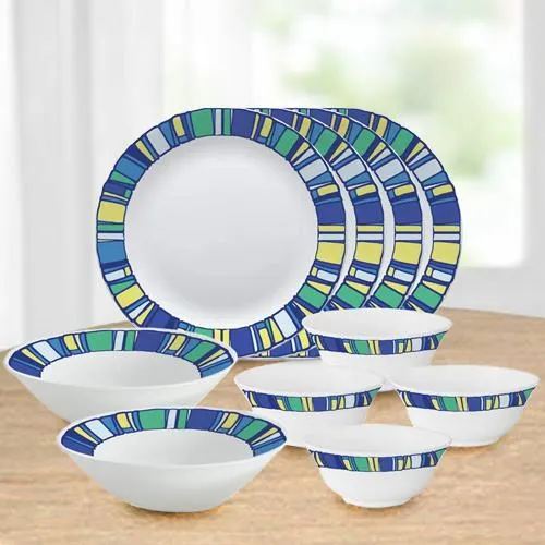 Captivating Larah by Borosil Tiara Series Opalware Dinner Set