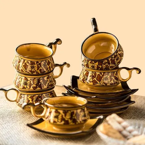 Amazing 6pc Cup n 6pc Saucer Set from ExclusiveLane