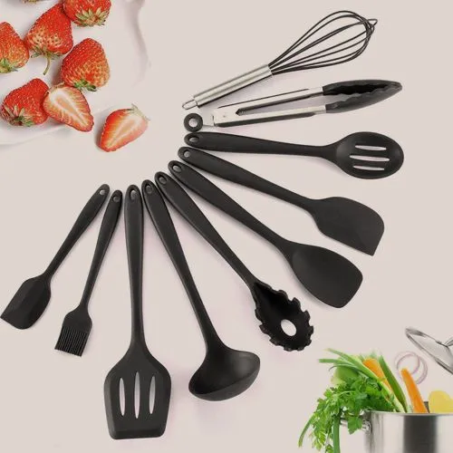 Impressive Premium Silicone Non-Toxic Spatula and Spoon Set