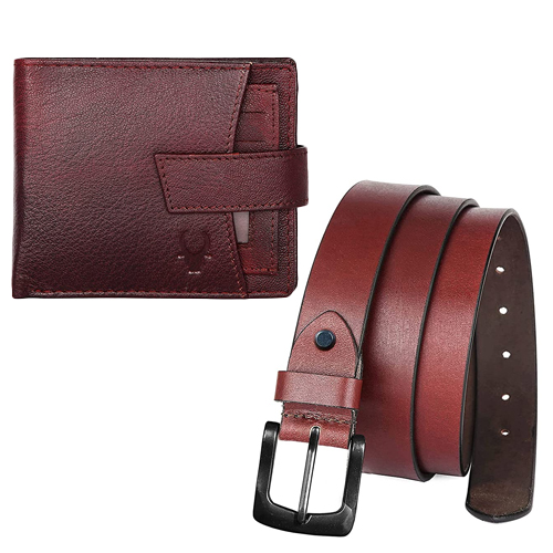 Astonishing Pair of WildHorn Leather Mens Wallet N Belt