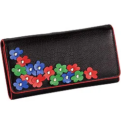 Deliver Leather Flower Design Wallet from Leather Talks