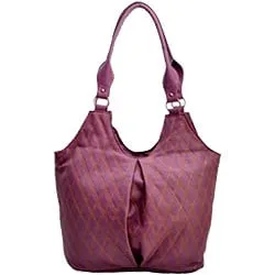 Top Stitched Criss cross Casual Peach Colored Ladies Handbag from Murcia