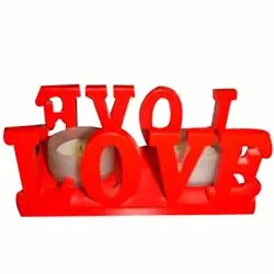 Deliver Love Candle Stand Gift with 2 Candles