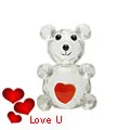Crystal Teddy Bear with Heart Gift
