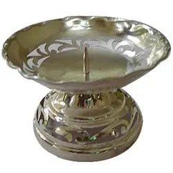 Intricately designed Silver Plated Candle Stand