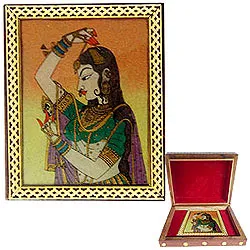 Deliver Ladies Meenakari Styled Wooden Jewellery Box