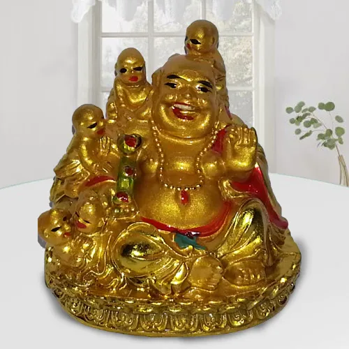 Marvelous Little Laughing Buddha with Children