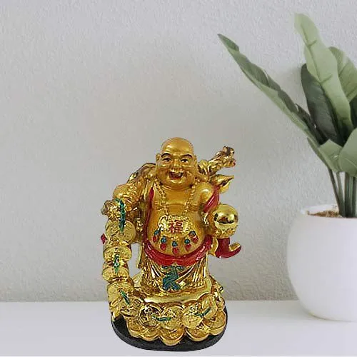 Charming Laughing Buddha with Best Wishes