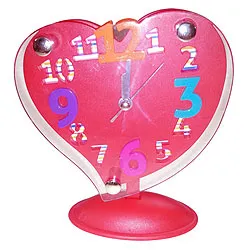 Cute Heart Shaped Red Alarm Clock