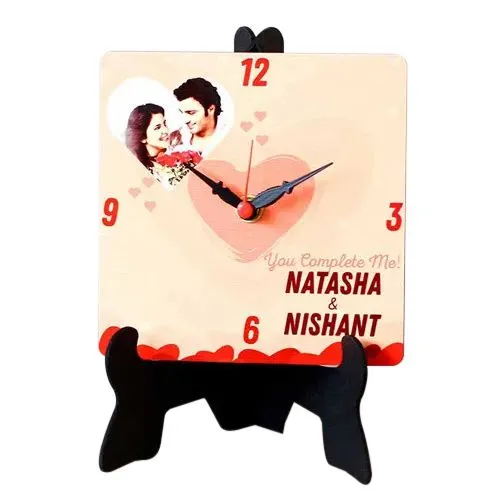 Online Personalized Photo Square Table Clock