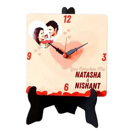 Mind Blowing Personalized Photo Square Table Clock