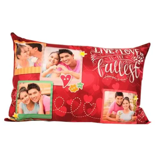 Deliver Rectangular Personalized Photo Cushion