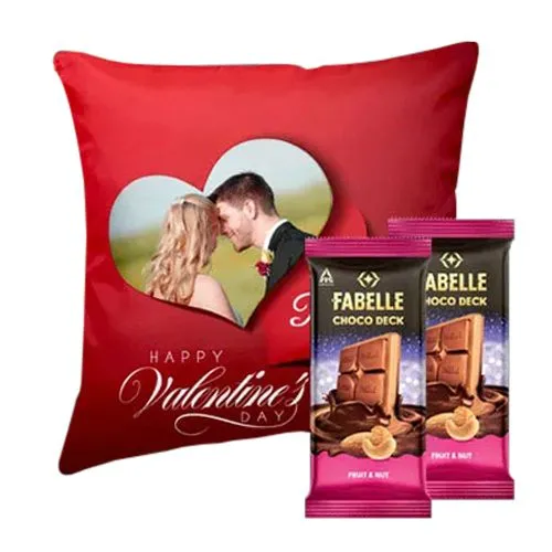 Shop for Personalized Cushion with ITC Fabelle Chocolate Twin Bars