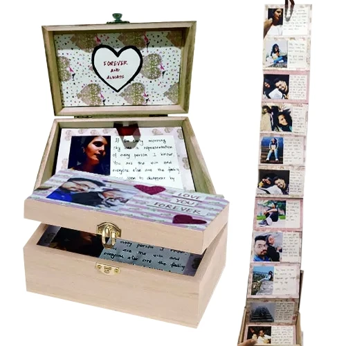 Deliver Infinity Box of Personalized Message n Photos