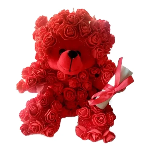 Deliver Rose Teddy with Personalized Message