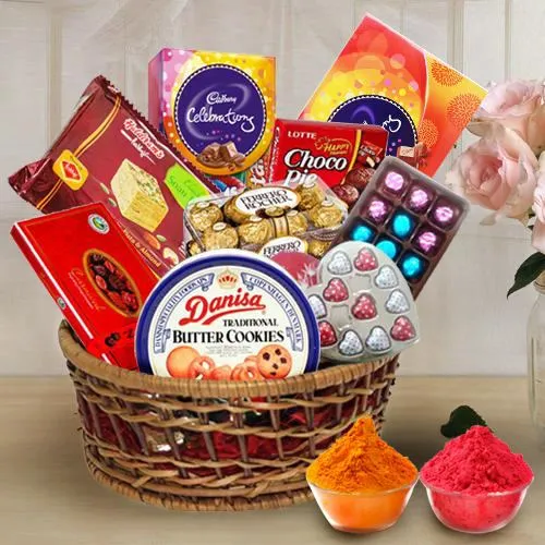 Delicious Chocolate Assortment Hamper Basket