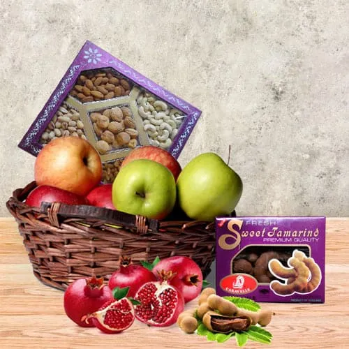Deliver Fruit N Nut Gift Basket