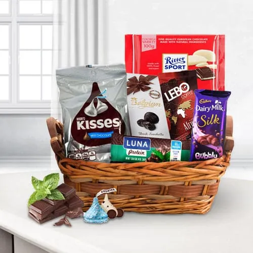 Tempting Chocolate Assortments Gift Basket