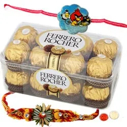 Attractive Single Rakhi with Ferrero Rochers
