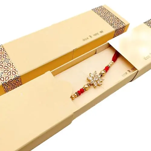 Blessed Stone Studded Rakhi in Box