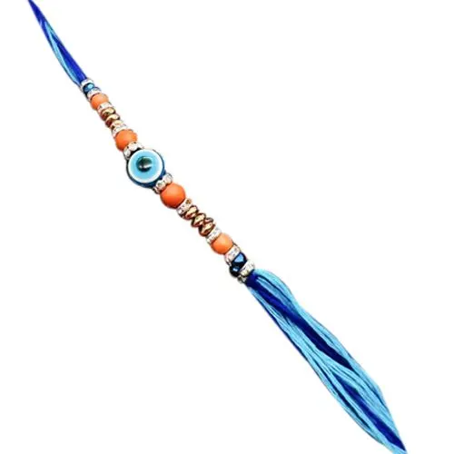 Single Evil Eye Pearl Beaded Rakhi