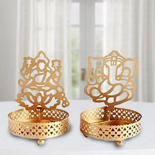 Amazing Ganpati ji and Laxmiji Tealight Candle Holder