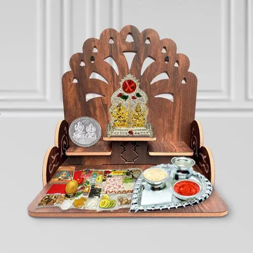 Exclusive Combo of Wooden Temple N Pooja Items