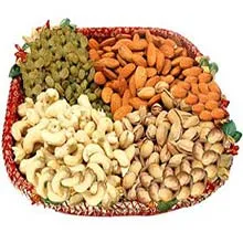 400 Gms. Assorted Dry Fruits Box ( Cashew, Almonds, Pistachio), 2 Free Rakhi, Message Card.Delivery Time:- 3-4 Days.
