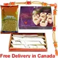 Sweets Hamper with 4 Free Rakhi. Delivery Time:- 4-5 Day.