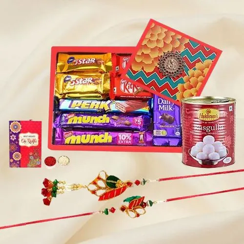 Pair Rakhis n Chocolate Bursts