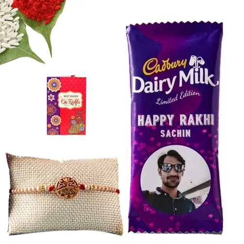 Toothsome Personalized Chocolates Rakhi Gift