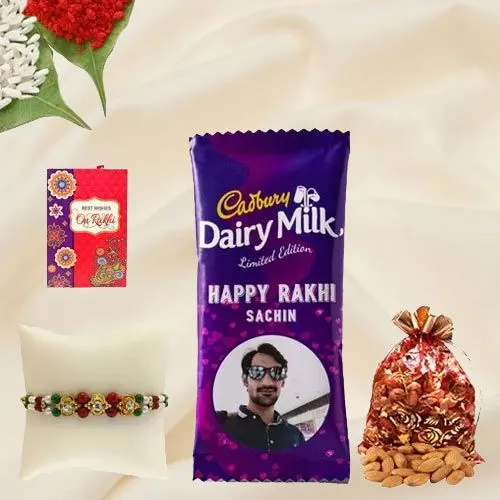 Festive Stint of Fancy Rakhi N Personalized Chocolates