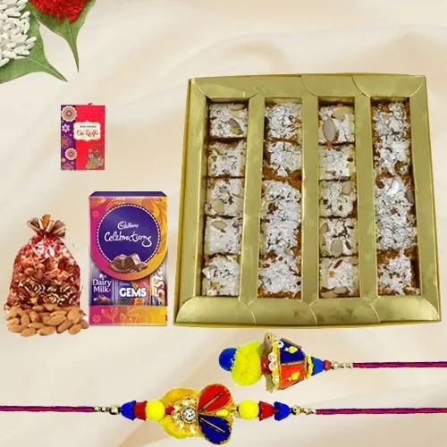 Sweets Kit for Couple Rakhi