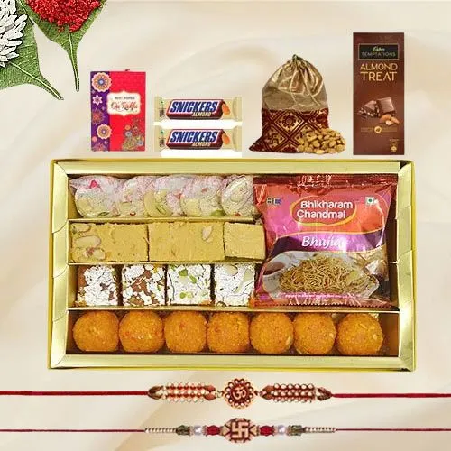 Auspicious Rakhi N Sweets Duo