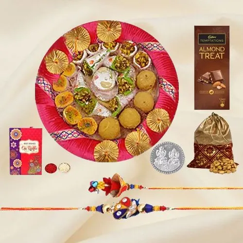 Assortments of Sweets with Lumba Rakhi