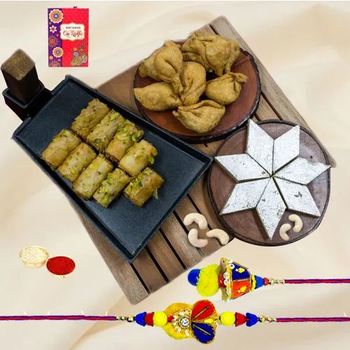 Artisanal Roll Baklawa with Snack n Sweets for Lumba Rakhi