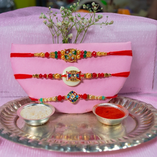 Premium Kundan Rakhi Collection