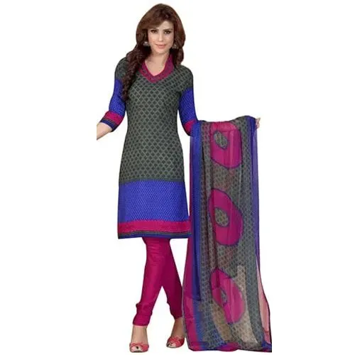 Pretty Printed Chiffon and Crepe Salwar Suit from Siya