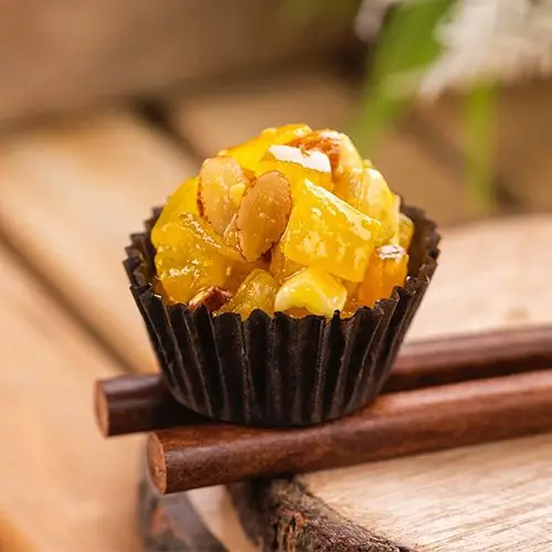 The Tropical Temptation Mango Almond Ladoo Box The Tropical Temptation Mango Almond Ladoo Box