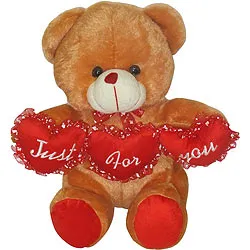 Deliver Teddy Bear with Tri Heart