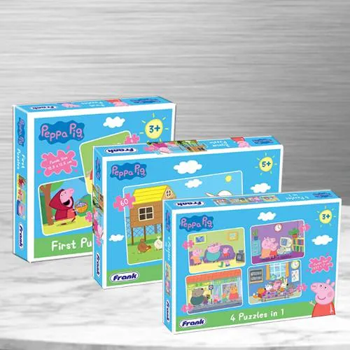 Exciting Trio Peppa Pig Puzzles Set for Kids