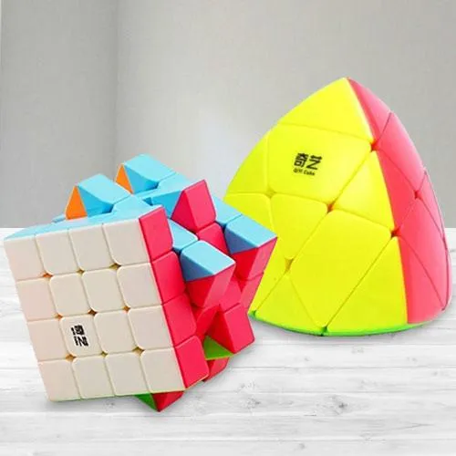 Exciting Stickerless High Speed Cube N Pyramid Puzzle
