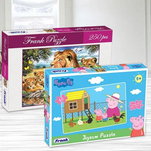 Remarkable Frank Peppa Pig N Lion Family Puzzle Set