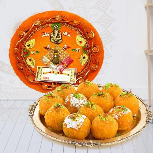 Special Pooja Thali N Motichoor Ladoo