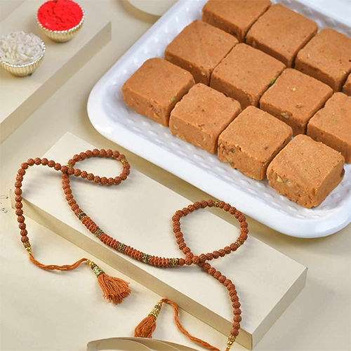 Festive Rakhi & Besan Burfi Combo