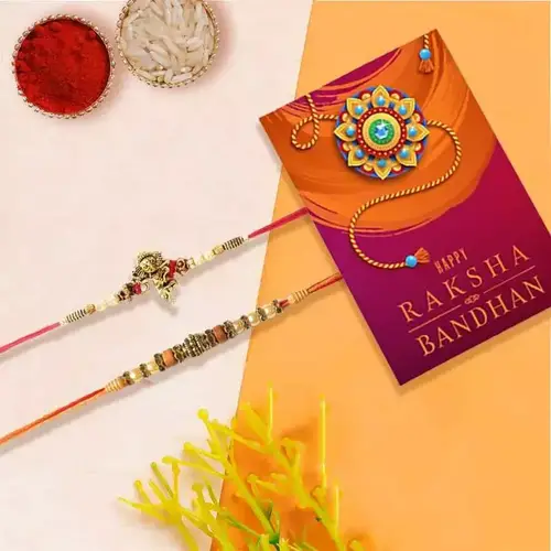 Amazing Rakhis and Rakhi Card with Thread Rakhi